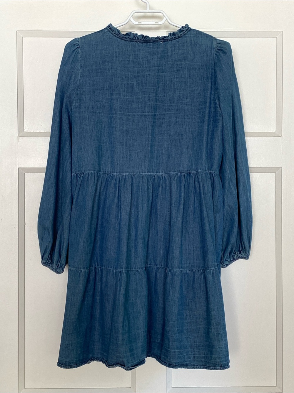 Flying Tomato Denim Button-Front Tiered Dress - Picture 11 of 12